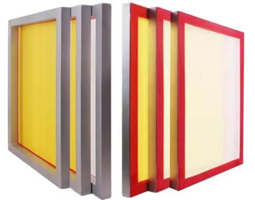 Silk Screen Printing Frames 6 Pcs 20” x 24” Stretched with High Tension 230 Yellow Mesh, MADE IN CANADA, Frame Built with 1.5" x 1.5" Aluminum Tubing