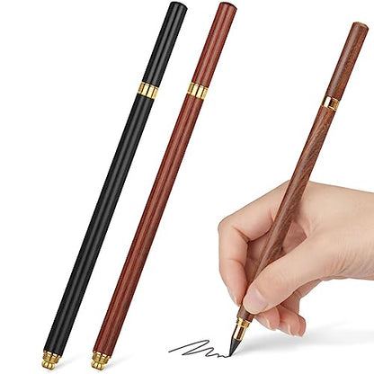 HOTUT Inkless Pencil,3pcs Everlasting Pencil Wooden Infinity Pencils Wood-Cased Graphite Reusable for Writing Drawing Students Home Office School Supplies - color: 3pcs-Wooden