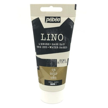 Pebeo Renocut Print, Ink (Water-Based) 2.7 fl oz (80 ml), Gold 17 - color: Gold