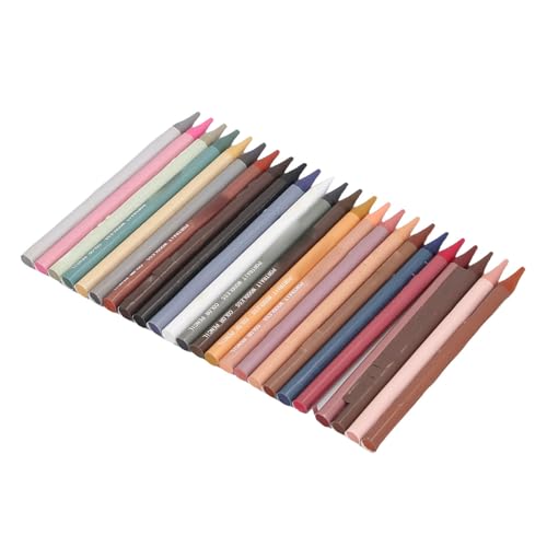 GLOGLOW Painting Tools Vibrant Oil Based Pigment Drawing Pencils Smooth Layering Blending Art Tool with Portable Woodless Design, for Sketching Coloring School Projects 24 Color Pencils