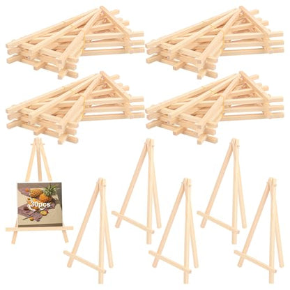Yiksonyo 30 Pack 9 Inch Wooden Easel, Tabletop Wood Easels, Small Wooden Easel for Painting, Art, and Crafts - size: 30 Pack 9 Inch
