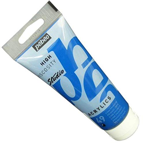 PEBEO - Acrylic Fine Studio Acrylics - Primary Cyan - Primary Cyan 100ml/3.38oz, 100 ml Tubes (831-049) - color: Primary Cyan