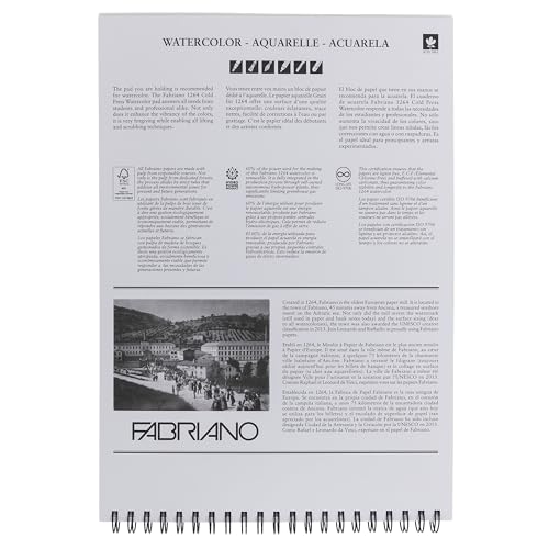 Fabriano 1264 Watercolor Pad, Bright White - size: 11 x 15