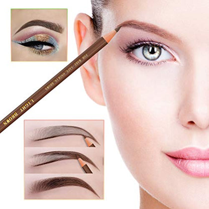 6 Piece Dark Brown Waterproof Eyebrows Pencil Tattoo Makeup And Microblading Supplies Kit-Permanent Eye Brow Liners In 5 Colors Waterproof Eyebrow Pencils Peel - Brow Pencil Set For Marking - color: 6 Brown