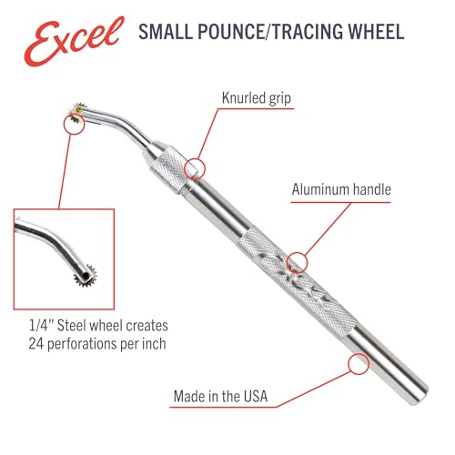 Excel Blades Pounce Wheel - 1/4-Inch Stainless Steel Tracing, Perforating, Cutting, Sewing, Quilting & Embossing Tool - color: 1/4 Inch