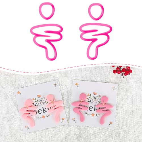 Xaekicr Abstract Woman Shape Polymer Clay Cutters – Modern Clay Earring Cutters for Jewelry Making, Clay Tools for Polymer Clay Molds, Set of 2 - color: U color