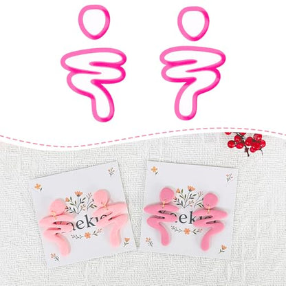 Xaekicr Abstract Woman Shape Polymer Clay Cutters – Modern Clay Earring Cutters for Jewelry Making, Clay Tools for Polymer Clay Molds, Set of 2 - color: U color