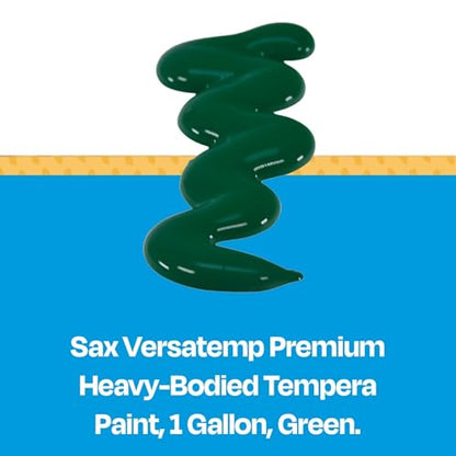 Sax Versatemp Premium Heavy-Bodied Tempera Paint, Green, 1 Gallon