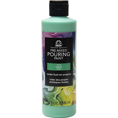 FolkArt Pre-Mixed Acrylic Pouring Paint, 8 oz, Green - color: Green