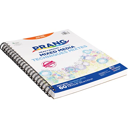 Prang (Formerly Art Street) Mixed Media Journal,Heavyweight,8.5" x 11",60 Sheets,(Pack of 12) - size: 60 Count (Pack of 12)