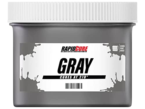 Rapid Cure® Screen Printing Ink Gray (Quart - 32oz.) - Plastisol Ink for Screen Printing, Fast Curing Fabric Paint - Screen Print Direct®, USA Made - color: Gray, size: 32 fl oz