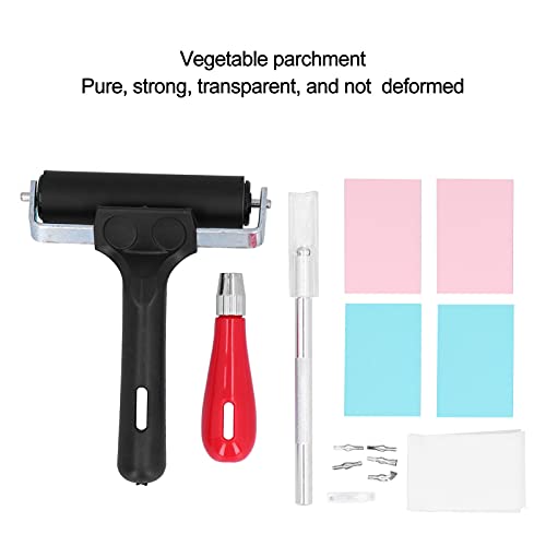 Carving Rubber Stamp Kit Premium Printmaking Printing Mixed Set with 6 Blades Craft Tools Art Supplies for DIY Artists and Hobbyists Rubber Size 15 x 10 x 0.8cm