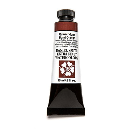 Daniel Smith 284600086 Extra Fine Watercolor 15ml Paint Tube, Quinacridone, Burnt Orange, 0.5 Fl Oz (Pack of 1) - color: Burnt Orange