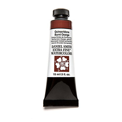 Daniel Smith 284600086 Extra Fine Watercolor 15ml Paint Tube, Quinacridone, Burnt Orange, 0.5 Fl Oz (Pack of 1) - color: Burnt Orange