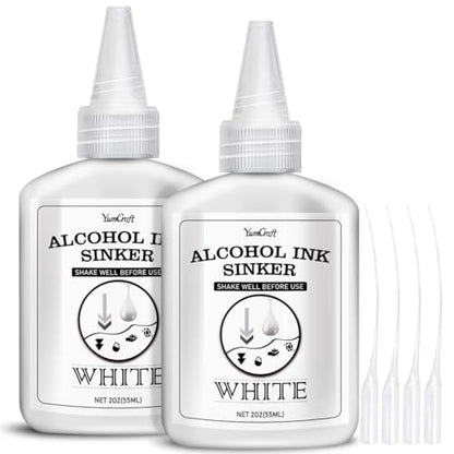 White Alcohol Ink for Epoxy Resin - 4 Ounce White Color Alcohol-Based Resin Ink for Resin Petri, Resin Tumblers, Coaster Making, White Alcohol Paint Epoxy Resin Pigment for Painting, Yupo, Resin Art