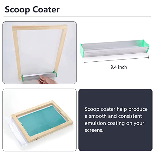 Caydo 54 Pieces Screen Printing Kit with 50W LED UV Exposure Screen Printing Light, 6 Color Screen Printing Ink, Screen Printing Photo Emulsion, Emulsion Scoop Coater, Instructions