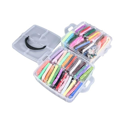 Yosoo 50 Colors Air Dry Clay Kit with 5 Sculpting Tools Soft Lightweight Polymer Clay for Kids Ages 3+ Classroom and Home Gifts