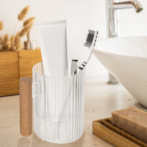 Cabilock Mouthwash Cup Brush Containers Toothbrush Holder Cup Lid Wash Reusable Brush for Bathroom Travel