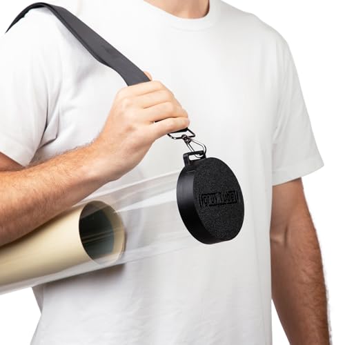 Clear Poster Tube with Strap for Concerts & Festivals, Wide-Diameter Polycarbonate, 3.75" Inner Diameter, 25" Length, Fits 6-8 Prints