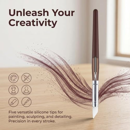 Sculpting Tool Set Dual-Ended Silicone Art Sticks for Clay Shaping, Carving, and Watercolor Blending, Multi-Functional Modeling & Painting Tools