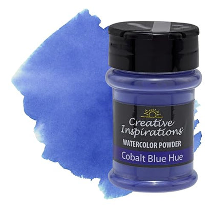 Creative Inspirations Powder Watercolor Paint - 38g Shaker Bottle, Cobalt Blue Hue - Dye-Based Water-Soluble Crystalline Pigments - Non-Toxic, Perfect for Abstract and Spontaneous Effects - color: Cobalt Blue Hue, style: Pack of 1