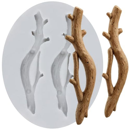 3D Tree Branch Silicone Molds Tree Branch Polymer Clay Mold for DIY Crafts Epoxy Resin Casting Air Dry Polymer Clay Plaster Jewelry Making - color: Style A
