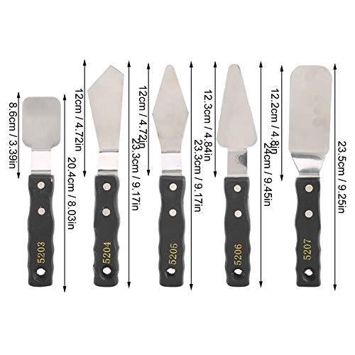 5pc Palette Knives Set, Stainless Steel Spatula Painting Knives for Oil Canvas Acrylic, Artist Palette Knife Oil Painting Accessories