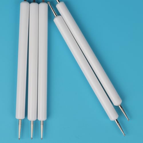 5-in-1 Embossing Stylus Set, 5 Sizes Double Ended Tracing & Dotting Tools for Carbon Paper, Mandala Rock Painting, Pottery Clay, Craft Embossing, Nail Art – Professional Embossing Tools Kit