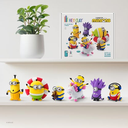 HEY CLAY Minions - Colorful Modeling Air Dry Clay for Kids - Craft Kits for Kids Ages 4-8 - DYI Minion Toys (Full Set (6 Characters)) - style: Full Set (6 characters)