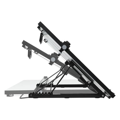 Acurit Multi-Angled 20”x26” PXB Drawing Board for Artists and Designers - Portable Tabletop Workspace, Drawing, Sketching, Drafting, Painting - Portable Laminated Surface w/Ruler & Parallel Motion Bar - size: 20x26"