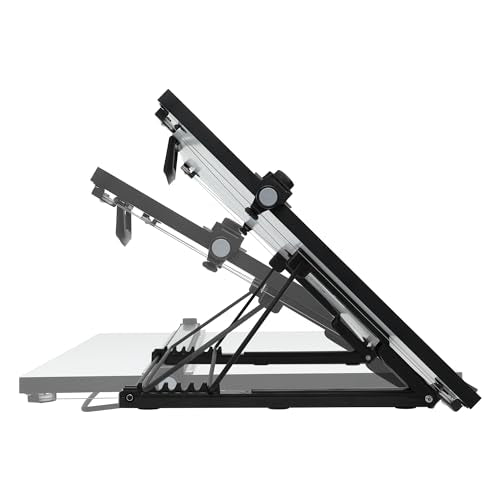 Acurit Multi-Angled 16”x21” PXB Drawing Board for Artists and Designers - Portable Tabletop Workspace, Drawing, Sketching, Drafting, Painting - Portable Laminated Surface w/Ruler & Parallel Motion Bar - size: 16x21"