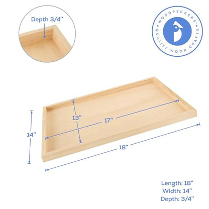 Birch Painting Panel 14 x 18 x 3/4-inch Wood Canvas Boards for Painting, Blank Signs for Crafts, by Woodpeckers - size: 14 x 18