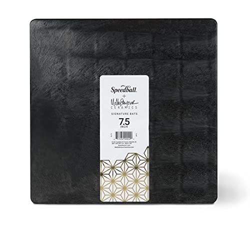 Speedball Sanyour Signature 7.5 Inch Square Pottery Wheel Bat, Black, for Ceramics and Clay Work - color: Black, size: 7.5 Inch Square