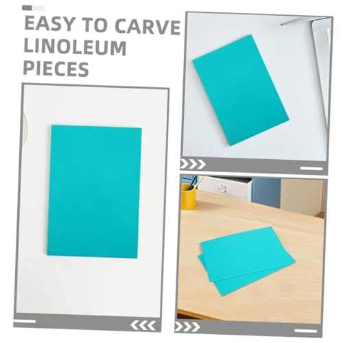 Gadpiparty 3pcs PVC Carving Block for Printmaking Easy to Cut Engraving Plate Craft Material for Creating Stamps and Artistic Prints - size: 29.70X21.00X0.30CM