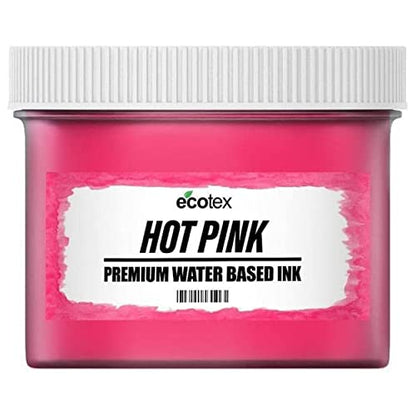 Ecotex® Screen Printing Ink Hot Pink (5 Gallon -640oz.) - Water Based Hot Pink Fabric Ink, Silk Screen Paint - Screen Print Direct®, USA Made - color: Hot Pink, size: 640 fl oz