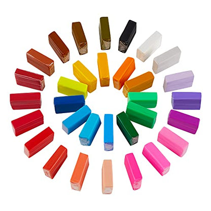 CiaraQ Polymer Clay Kit, Mini Modeling Clay Set for Kids/Beginners/Artist, 32 Colors - color: 32 Colors