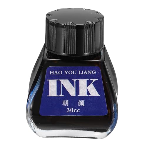PATIKIL Fountain Pen Ink Dark Blue, 30ml Calligraphy Pen Bottled Ink Non-Carbon Colorful Smooth Flow Color Dip Drawing Set Art Supplies for Writing Painting Journaling - color: Dark Blue
