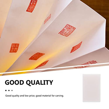 TEHAUX 4pcs Rubber Carving Blocks for DIY Stamp Crafts Soft Rubber Stamps for Printmaking Engraving Art Projects Hobbyists and