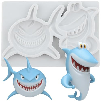 Shark Crocodile Polymer Clay Mold Shark Alligator Silicone Molds for DIY Crafts Epoxy Resin Casting Air Dry Polymer Clay Plaster Jewelry Making - color: Style F
