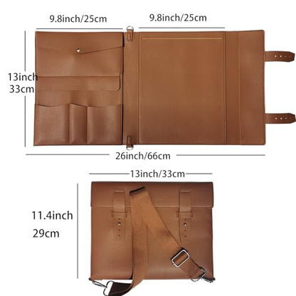 Leather Sketch Book Cover, Leather Sketchbook Holder for 9"x12", Travel Sketch Board Pad Pencil Holder, Drawing SketchBook Cover Pencil Case, Painter Artist Sketch Pad Holder (Large) - size: Large