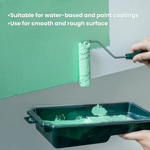 60 Pack 4 Inch Microfiber Paint Roller Covers with 2pcs Anti Rust Metal Roller Frames, Professional Grade Painting Tools for Walls, Ceilings, Furniture - color: 4 inch paint roller 60 pack
