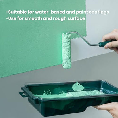 200 Pack 4 Inch Microfiber Paint Roller Covers with 2pcs Anti Rust Metal Roller Frames, Professional Grade Painting Tools for Walls, Ceilings, Furniture - color: 4 inch paint roller 200 pack
