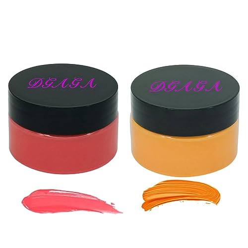 DGAGA 2 Jar of Chalk Paste,Red Chalk Paste Paint for Stencils,Orange Fabric Ink,Self Adhesive Silk Screen Stencil Paste,Chalkboard Paste for Wood,Canvas,Paper,Art Craft Permanent,Home Decor - color: Red & Orange