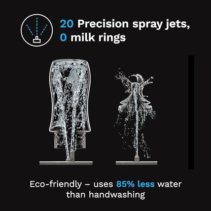 Baby Brezza Bottle Washer Pro - Baby Bottle Washer, Sterilizer + Dryer - All in One Machine Cleans Baby Essentials like Bottles + Pump Parts – Appliance to Replace Bottle Brushes & Drying Racks, Black - color: Black