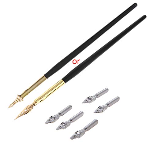 Calligraphy Drawing Dip Nib Pen Set Writing Antique Elegant Gifts Glass Dip Pens For Artists, as described