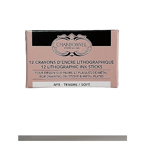 Lefranc Bourgeois Charbonnel Professional Litho Crayons No5 Soft, Set of 12 - style: Litho Crayons No5 Soft, Set of 12