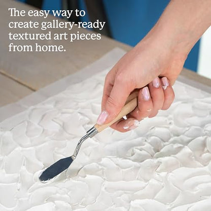Sculpd Textured Canvas Kit - Complete Art Set with Texture Paste, Canvas, Palette Knife, Wall Hooks, Crafting Tools, Videos & Beginner Guide - DIY Arts & Crafts Gift for Adults, Teens, Men & Women - color: Textured, size: Large
