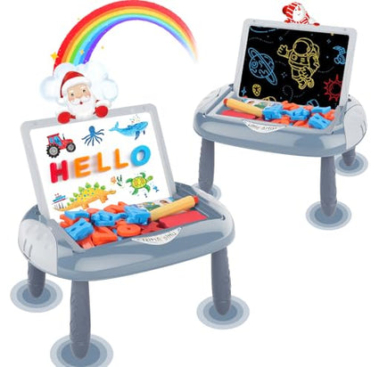 MAYESAR Magnetic Board for Kids, 1-2 Year Old Boy Gifts with Magnetic Letters and Numbers, Toddler Easel for Boy Birthday Christmas Gift (Blue) - color: Blue