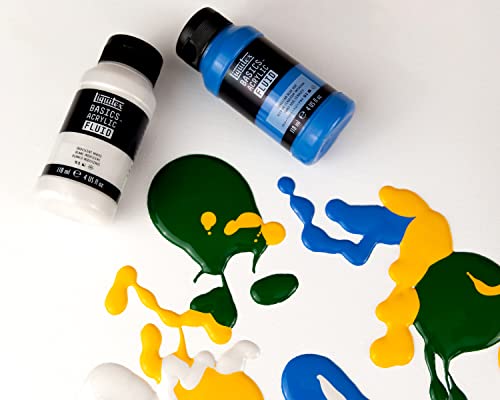 Liquitex BASICS Acrylic Fluid Paint, 118ml (4-oz) Bottle, Iridescent White - color: Iridescent White, style: 118ml (4-oz)