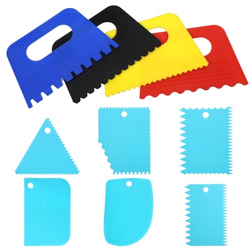11 PCS Catalyst Wedge for Painting Plastic Texture Tools Paint Scrapers Tool for Texture Art on Canvas Putty Acrylic Plaster Art Pottery Scraper Tool